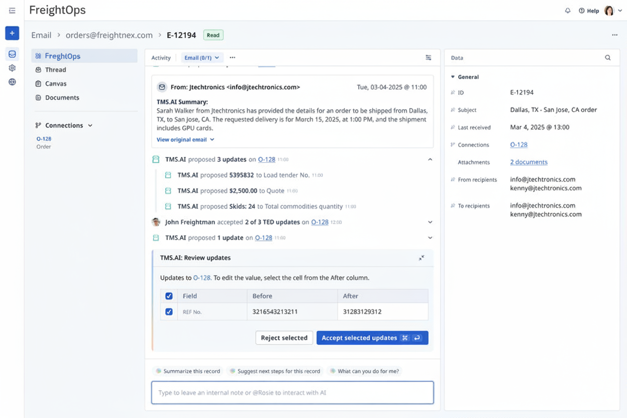 FreightOps Email Sync Demo